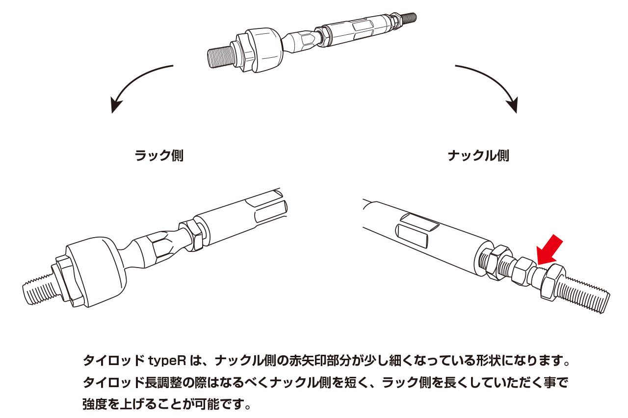 D-MAX / D1SPEC 強化タイロッド TypeR（SR系）